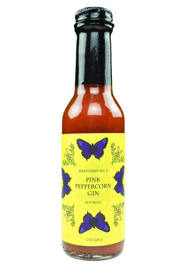 HEATONIST No. 3 Pink Peppercorn Gin Hot Sauce | Butterfly Bakery of Vermont K9