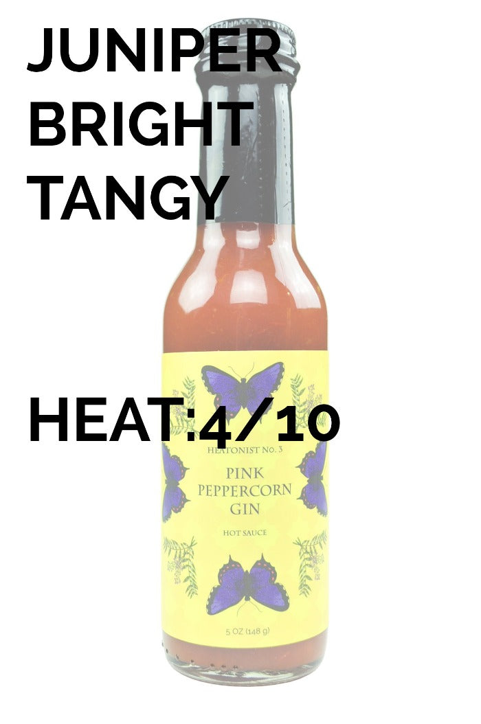 HEATONIST No. 3 Pink Peppercorn Gin Hot Sauce | Butterfly Bakery of Vermont K9