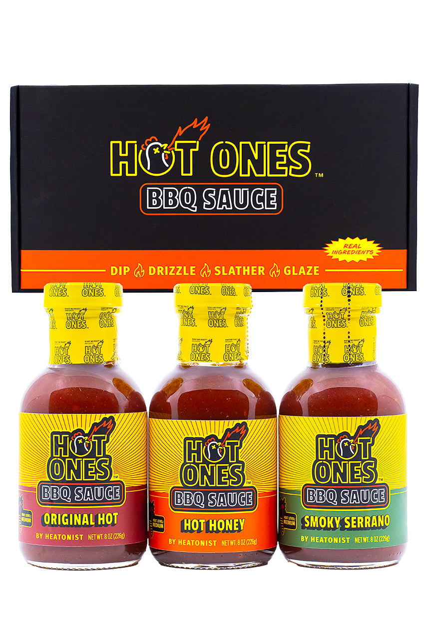 Hot Ones BBQ Trio Pack (Original / Hot Honey / Smoked Serrano) D3