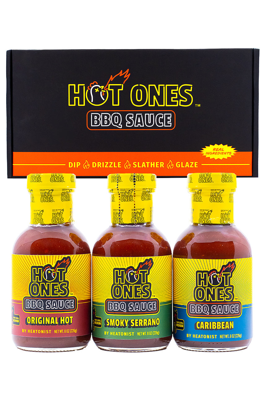 Hot Ones BBQ Trio Pack (Original / Smoked Serrano / Caribbean) N0