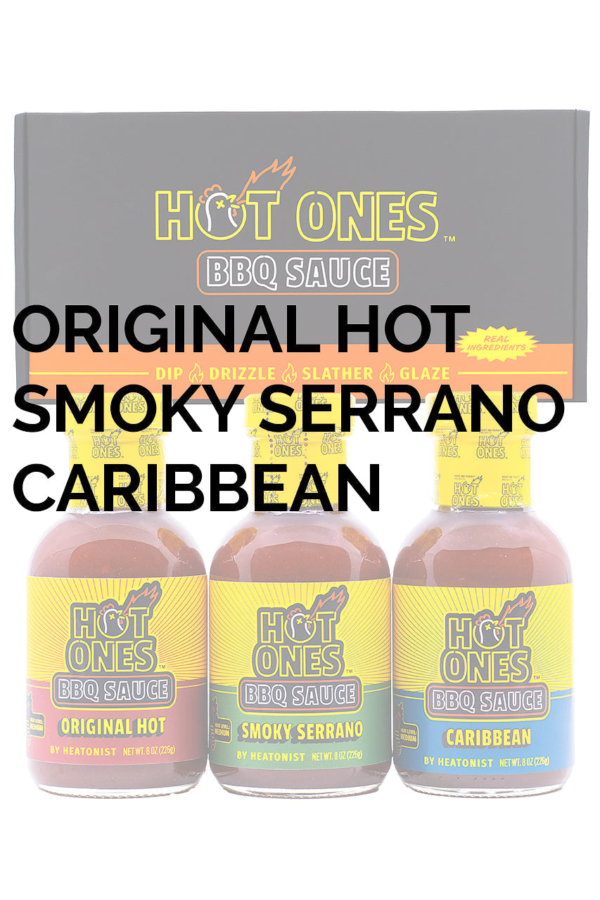 Hot Ones BBQ Trio Pack (Original / Smoked Serrano / Caribbean) N0