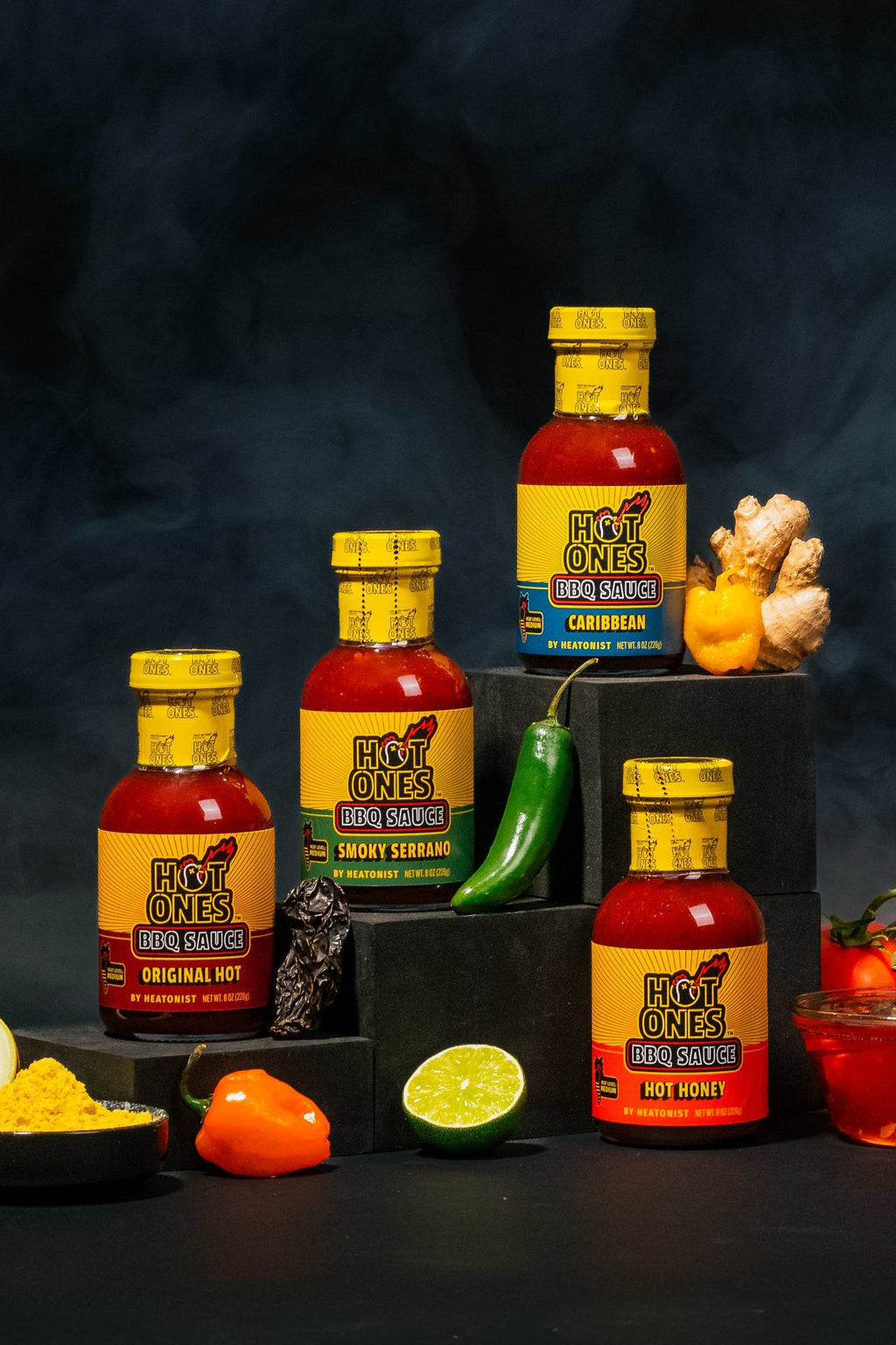 Hot Ones BBQ Trio Pack (Original / Smoked Serrano / Caribbean) N0