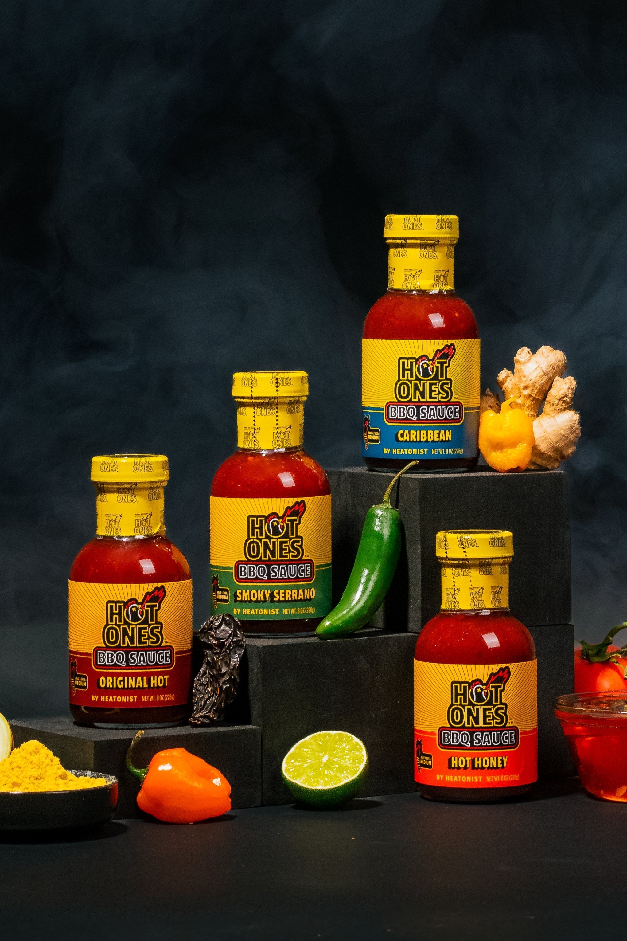 Hot Ones BBQ Trio Pack (Original / Smoked Serrano / Caribbean) N0