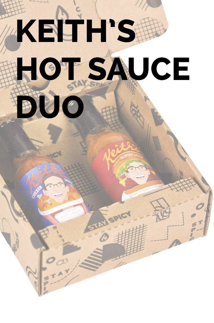Chicken & Burger Hot Sauce Duo Pack | Keith's L8