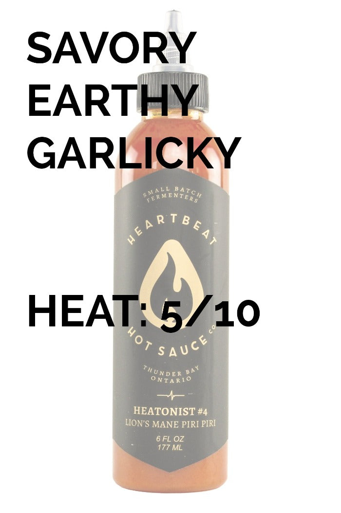 HEATONIST No. 4 Lion's Mane Piri Piri Hot Sauce | Heartbeat Hot Sauce K3