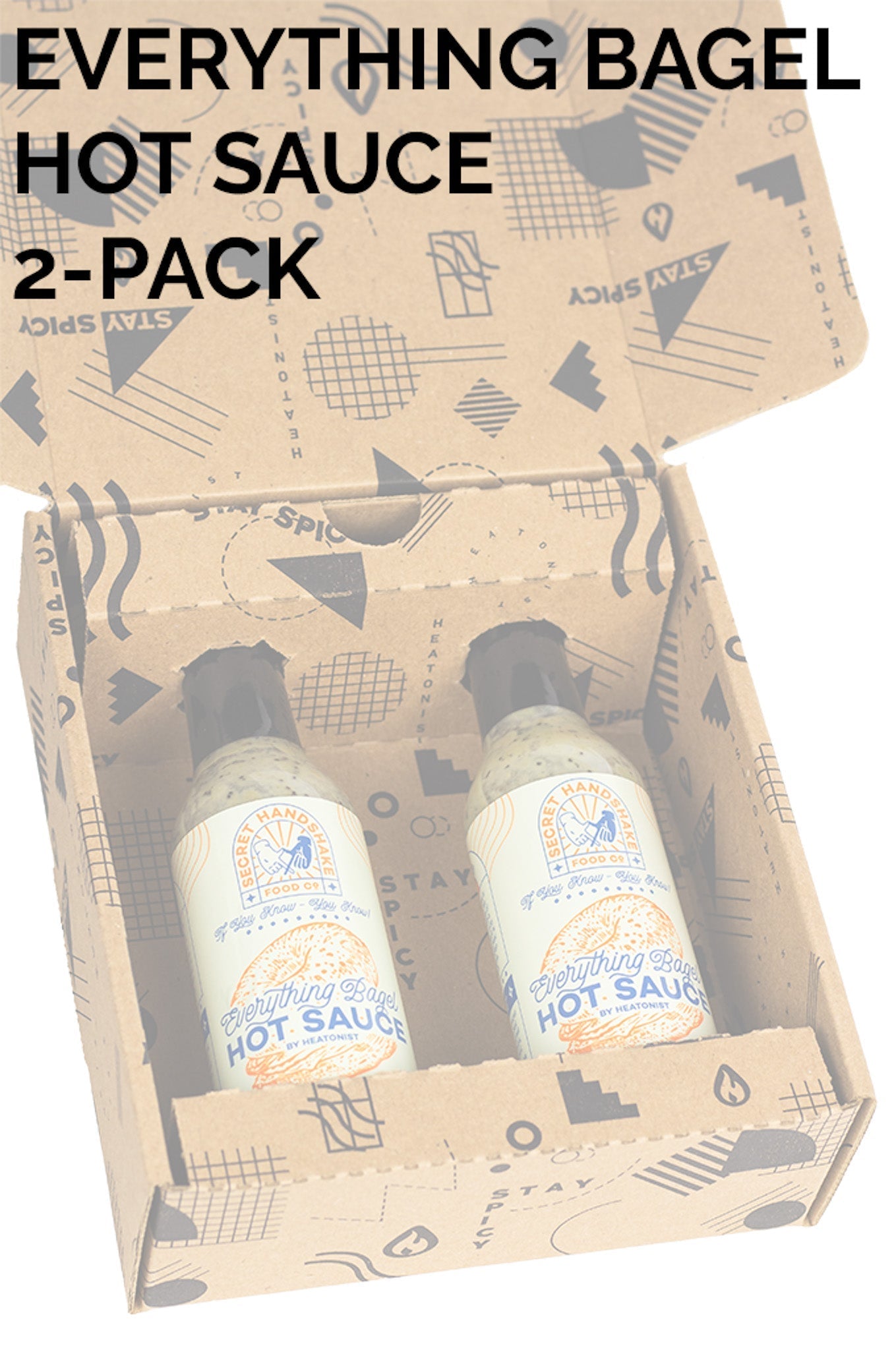 Secret Handshake Food Co Everything Bagel Hot Sauce 2-Pack W3